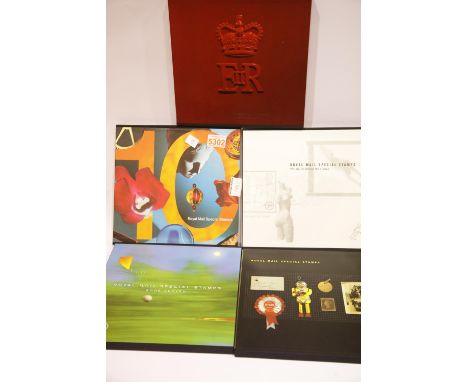 Five Royal Mail yearbooks with all stamps as issued, 1993/4/5/6/8/9. P&amp;P Group 3 (£25+VAT for the first lot and £5+VAT fo