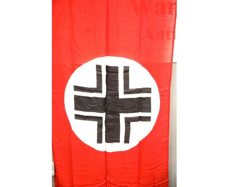 WWII type German party flag displaying swastika, stamped Afrikakorps and dated 1942. P&amp;P Group 1 (£14+VAT for the first l