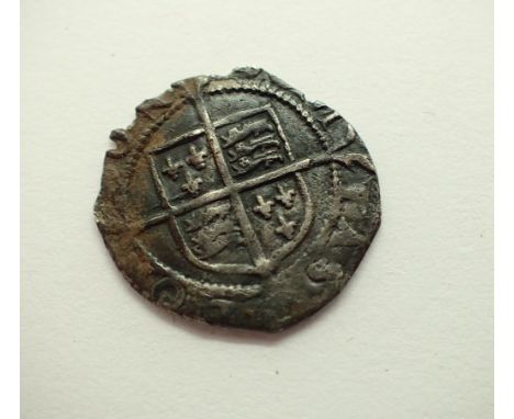 Silver Hammered Penny of Elizabeth Tudor without Rose or Date;  found in Birdham. P&amp;P Group 1 (£14+VAT for the first lot 