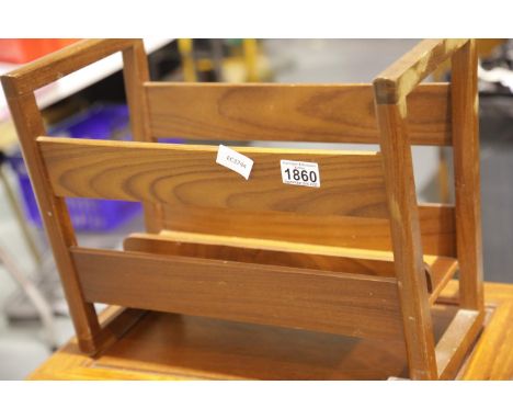 Vintage teak magazine rack. P&amp;P Group 3 (£25+VAT for the first lot and £5+VAT for subsequent lots) 