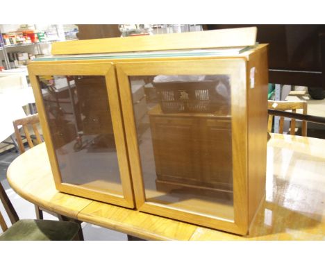 Beaver &amp; Tapley 33 wall mounted display case with mounting bracket and light unit. This lot is not available for in-house