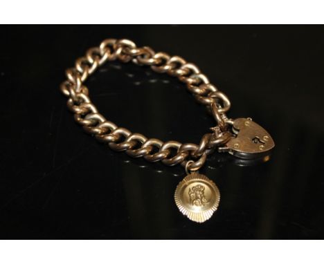 A 9CT ROSE GOLD GATE BRACELET
