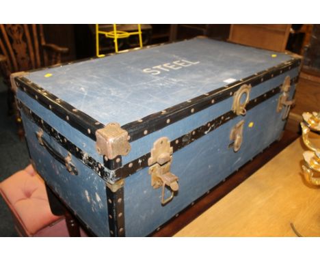 A VINTAGE PACKING TRUNK