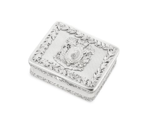 Derbyshire Yeomanry Cavalry Regiment Interest: A George IV  silver table snuff box,Alexander James Strachan, London 1825 Rect