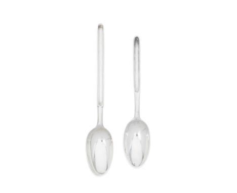 An Irish silver marrow spoonEdward Barrett, circa 1725, stamped with maker's mark and harp onlyOf conventional form, with rat