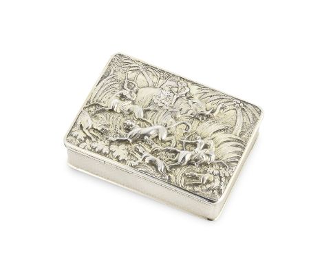Political Interest: A rare George IV silver-gilt double-lidded presentation snuff boxThomas Edwards, London 1820 Rectangular,