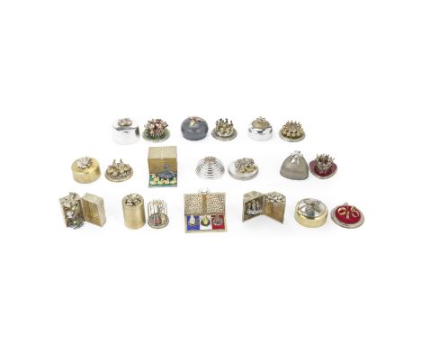 STUART DEVLIN: 'The twelve days of Christmas',  a set of twelve silver, silver-gilt and enamelled surprise boxesLondon 1971 -