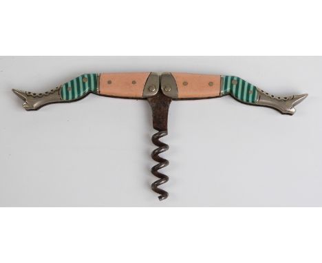 A novelty corkscrew depicting a pair of legs, marked made in Germany, length 7cm