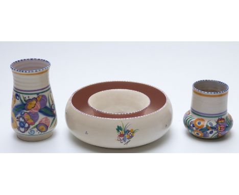 Three items of Poole pottery including Carter Stabler Adams vase