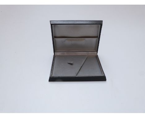 Jaeger LeCoultre blue leather wristwatch box with fitted interior, 14x10x3cm. 