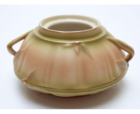 Royal Worcester blush ivory squat vase