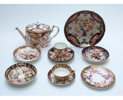 A collection of  Royal Crown Derby Imari ceramics including a teapot