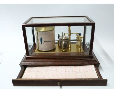 Gluck Barograph and Recorder Co Ltd barograph with drawer below