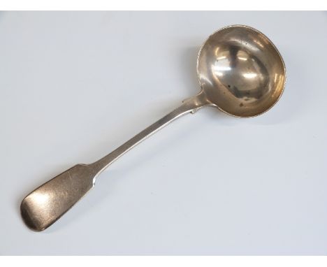 Victorian hallmarked silver fiddle pattern ladle London 1868, maker's mark CL, length 18.5cm, weight 78g 