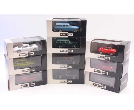White Box 1/43 scale group of 10 modern issue cars to include; a Lamborghini Hurricane in red, a Maserati Ghibli in grey, a V