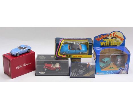 A quantity of mixed diecast to include a Corgi Wallace &amp; Gromit 'Curse of the Were Rabbit' gift set, a Corgi No. 286 Jagu