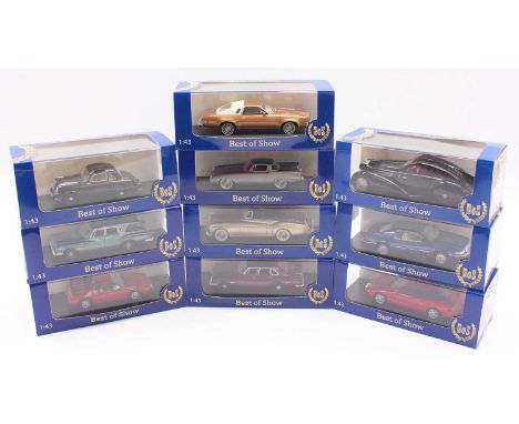 Best of Show (BoS) 1/43 scale models group of 10 to include Cadillac Eldorado 1992, Rolls Royce Silver Cloud III Convertible,