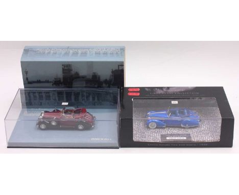 Minichamps 1/43 scale group of 2 modern issue diecasts to include; Horsch 853 Cabriolet 1938 in red, and a Limited Edition Fi