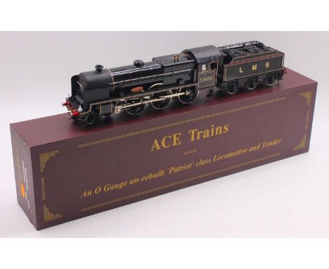 ACE Trains 0-gauge 4-6-0 loco &amp; tender un-rebuilt LMS ‘Patriot’ lined black No.5500, 0-20v DC, crew in cab. With instruct