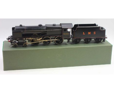 Bassett-Lowke 0-gauge 4-6-0, 3-rail 12 volt DC loco &amp; Stanier high sided tender ‘Royal Scot’ No.6100 totally repainted bl