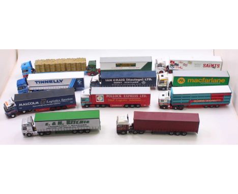 Corgi Toys 1/50 scale group of 11 loose modern issue haulage diecast to include Scania Class L420 Olivers Transport Gypsy Dri