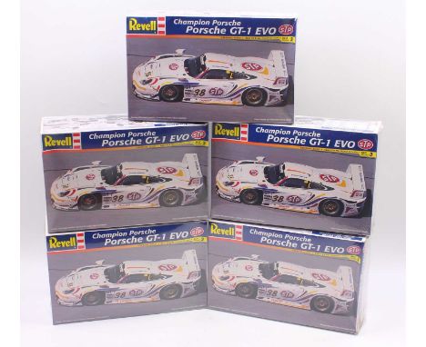 A Revell ex-shop stock group of Champion Porsche GT-1 Evo No. 85-2549 plastic kits, ex-shop stock, all factory sealed and ori