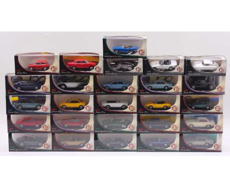 Edison Giocattoli 1/43 scale group of 26 diecast cars, to include;  Aston Martin DB7 in green, an Alfa Romeo Montreal 1970 in