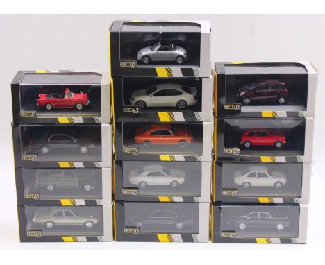 First:43 1/43 scale group of 13 diecast cars, to include a Toyota Aristo in white, a Mazda Rotary Coupe R100 in white, a Suzu