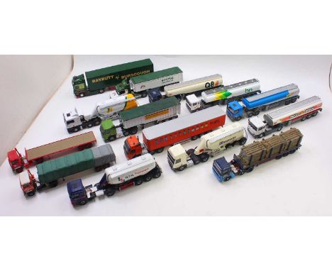Corgi Toys 1/50 scale group of 14 loose modern issue diecasts to include ERF EC11 BP tanker, Leyland DAF 360 Jet Tanker, Volv