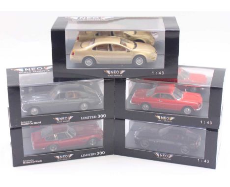 Neo 1/43 scale Limited Edition models group of 5 to include AC 428 Coupe Frua Fastback, NSU Neckar Siata 1500TS, BMW Z4 M Cou