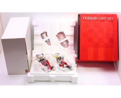 Exoto Grand Prix Classics No.GPC 97SC1 Ferrari 312T and 312T4 Gift Set, housed in a polystyrene packed pictorial card box wit