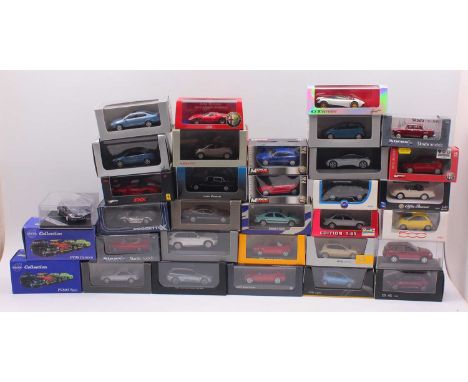 One tray containing mixed promotional 1/43 scale diecast cars, and others, to include an Alfa Romeo Spider 1989, an Alfa Rome