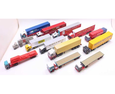 Corgi Toys 1/50 scale group of 13 loose modern issue haulage diecasts to include Man ERF Norman Emmersons &amp; Sons Ltd, Sca