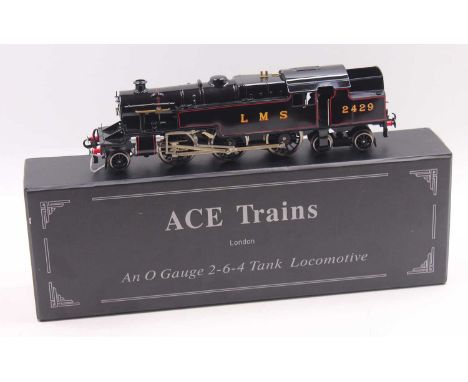 ACE Trains O Gauge 2-6-4, 2-cylinder tank loco LMS gloss lined black 2429 0-20v dc (NM-BVG/E) with instructions