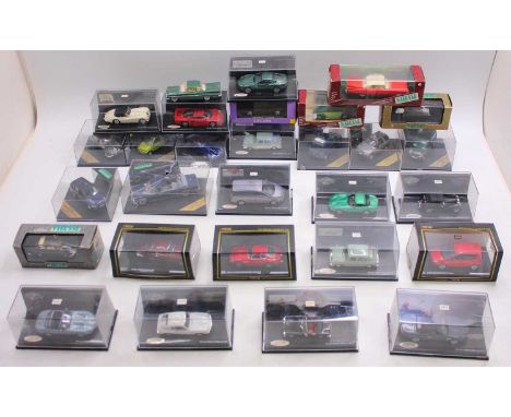 One large tray containing various Vitesse 1/43 scale diecast cars to include a Citroën Berlingo Royalty Face in blue, a Daiml