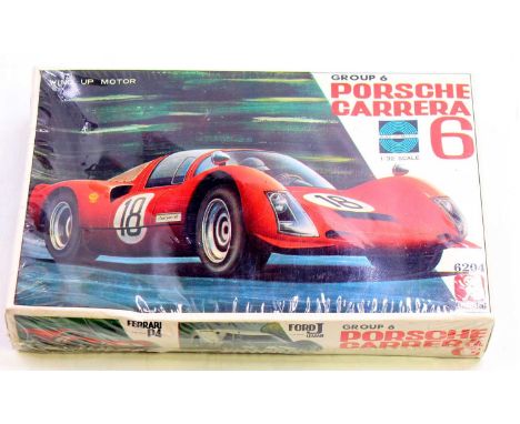 Bandai 1/32 scale plastic kit for a Group 6 Porsche Carerra 6 housed in the original shrink wrapping (M)