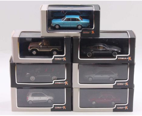 Premium X (Ixo) 1/43 scale group of 7 diecast cars to include a Maserati Quattroporte in grey, a Range Rover Evoke convertibl