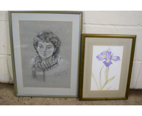 QUANTITY OF VARIOUS FRAMED PICTURES INCLUDING SKETCH PORTRAIT, FLORAL PRINTS ETC