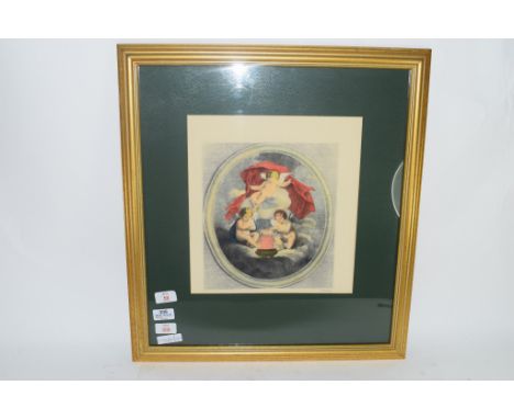 PRINT OF CHERUBS IN GILT FRAME