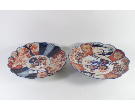 TWO JAPANESE PORCELAIN IMARI DISHES
