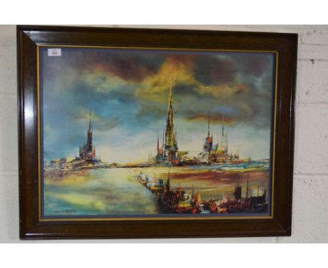 LARGE FRAMED PRINT AFTER MARTIN HOLLAND