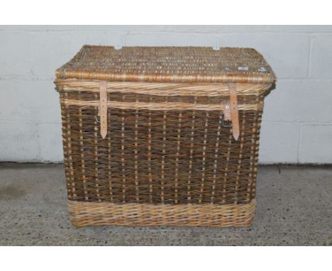LARGE WICKER HAMPER, WIDTH APPROX 82CM