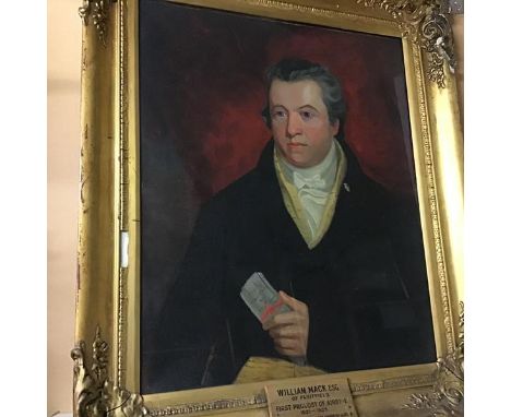 Scottish School, Portrait of William Mack Esq., Fruitfield, First Provost of Airdrie, 1821-23, oil on canvas (a/f) (75cm x 61