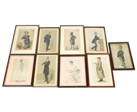 A group of Vanity Fair Spy prints, to include The Right Honourable H H Asquith MP, 32cm x 19cm, Cricket Player, etc. (a quant