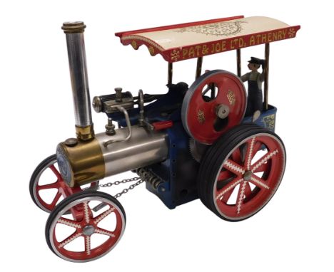 A model steam tractor, the canopy named for Pat &amp; Jo Limited Athenry, 28cm wide.