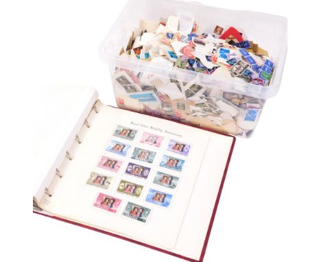 Philately postage stamps, The Royal Silver Wedding Anniversary album 1947-1972, together with GB definitives and commemorativ