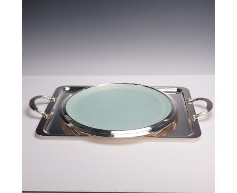 A refined 2-piece set of Christofle silverplate serving trays, exemplifying the French brand's enduring legacy of luxury tabl