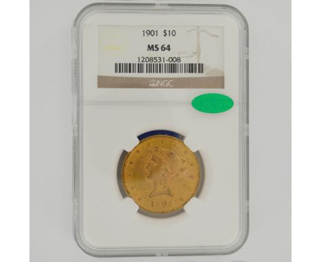 The coin is graded and slabbed by  NGC with a CAC green sticker, signifying confirmation of superior quality for its assigned