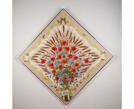 This framed Gucci silk scarf showcases the iconic Flora motif, originally designed by Vittorio Accornero in 1966 for Princess