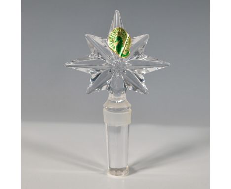 Waterford Crystal Congratulations bottle stopper featuring a radiant star design. Crafted from fine cut crystal, this elegant